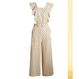 MINKPINK polka dot ruffle jumpsuit